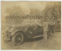 2a550 IT'S THE OLD ARMY GAME candid deluxe 7.75x9.75 still 1926 W.C. Fields in great convertible!