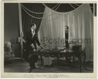 2a592 LADIES SHOULD LISTEN 8.25x10 still 1934 Cary Grant laughs at Charles Ray behind curtains!