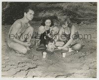 2a609 LIFE WITH HENRY candid 7.75x9.5 still 1940 Cooper, Stewart & Ernst bury Bracken in sand!