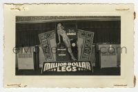 2a019 MILLION DOLLAR LEGS 3.5x5.25 photo 1939 great theater display showing Betty Grable's gams!