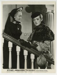2a720 OLD MAID 7.75x10.25 still 1939 close up of worried Bette Davis & Miriam Hopkins on stairs!