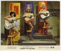 2a076 PROMISE HER ANYTHING color 8x9.75 still 1966 three near-naked girls playing fringed guitars!