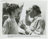 2a788 ROBIN & MARIAN candid 8.25x10 still 1976 Audrey Hepburn & director Richard Lester on set!
