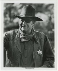 2a793 ROOSTER COGBURN 8x10 still 1975 great close up of John Wayne wearing eyepatch & badge!