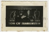 2a024 SON OF FRANKENSTEIN 3.5x5.25 photo 1939 is Boris Karloff man or monster, theater display!