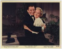 2a087 TENDER TRAP color 8x10 still #3 1955 great c/u of happy Frank Sinatra hugging Celeste Holm!