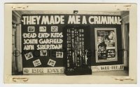 2a025 THEY MADE ME A CRIMINAL 2.75x4.5 photo 1939 display with Garfield mannequin in jail cell!