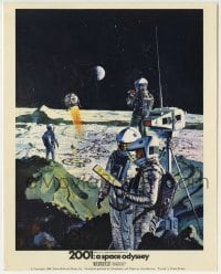 2a026 2001: A SPACE ODYSSEY Cinerama color English FOH LC 1968 McCall art of astronauts on moon!