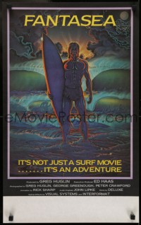2b026 FANTASEA Aust special poster 1979 cool Sharp artwork of surfer & ocean!