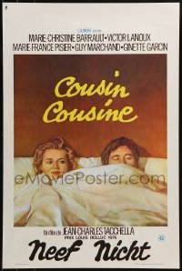 2b763 COUSIN COUSINE Belgian 1976 Marie-Christine Barrault, Victor Lanoux, couple in bed!