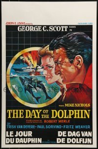 2b771 DAY OF THE DOLPHIN Belgian 1973 George C. Scott, Mike Nichols, dolphin assassin!
