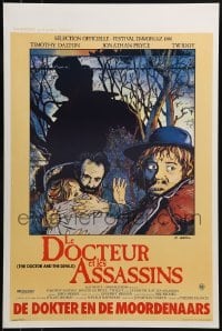 2b773 DOCTOR & THE DEVILS Belgian 1985 Timothy Dalton, cool graverobber artwork by P. Makyo!