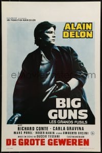 2b818 NO WAY OUT Belgian 1977 Tony Arzenta, cool artwork of Alain Delon with gun!