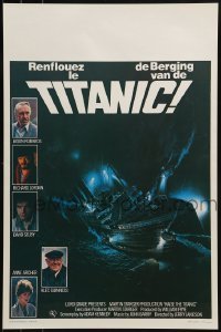 2b827 RAISE THE TITANIC Belgian 1980 cool image of ship being pulled from the depths of the ocean!