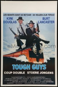 2b846 TOUGH GUYS Belgian 1986 great artwork of partners in crime Burt Lancaster & Kirk Douglas!