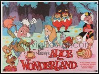 2b057 ALICE IN WONDERLAND British quad R1978 Walt Disney Lewis Carroll classic cartoon!