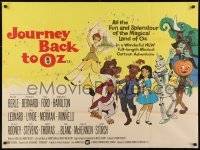 2b069 JOURNEY BACK TO OZ British quad 1974 animated cartoon, Milton Berle, Ethel Merman and Liza Minnelli!
