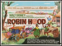 2b071 ROBIN HOOD British quad 1973 Walt Disney's cartoon version, the way it REALLY happened!