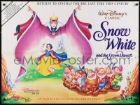 2b072 SNOW WHITE & THE SEVEN DWARFS DS British quad R1993 Walt Disney animated cartoon fantasy classic!