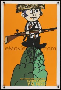 2b184 ELPIDIO VALDES Y EL FUSIL Cuban R1990s wacky artwork of soldier by Munoz Bachs!