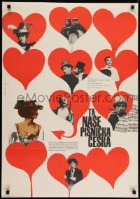 2b097 TA NASE PISNICKA CESKA Czech 23x33 1967 Jaroslav Fiser art of hearts and cast images!
