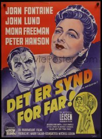 2b117 DARLING, HOW COULD YOU! Danish 1952 Joan Fontaine, John Lund, from James M. Barrie play!