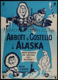 2b140 LOST IN ALASKA Danish 1953 Bud Abbott & Lou Costello falling through crevasse by K. Wenzel!