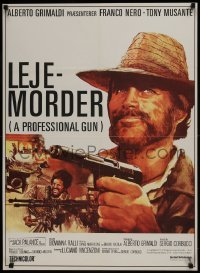 2b143 MERCENARY Danish 1970 Il Mercenario, cool art of gunslingers Jack Palance & Franco Nero!