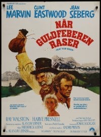 2b144 PAINT YOUR WAGON Danish 1970 Lesser art of Clint Eastwood, Lee Marvin & pretty Jean Seberg!
