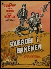 2b156 SWORD IN THE DESERT Danish 1950 Andrews, story is written in the burning sands, K. Wenzel!