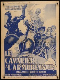 2b043 DEVIL'S CAVALIERS French 24x32 1959 completely different art of top cast members in action!