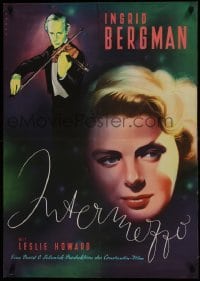 2b300 INTERMEZZO German 1953 Rehak art of Ingrid Bergman and Leslie Howard, rare first release!