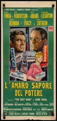 2b470 BEST MAN Italian locandina 1964 Henry Fonda & Gore Vidal running for President, Brini!