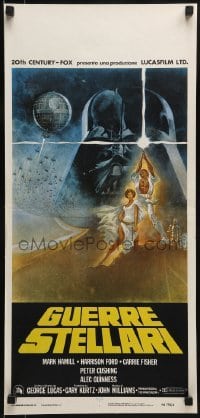 2b533 STAR WARS Italian locandina R1980s George Lucas classic sci-fi epic, great art by Tom Jung!