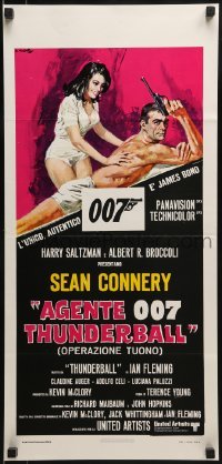 2b540 THUNDERBALL Italian locandina R1980s art of Sean Connery as James Bond 007 by Ciriello