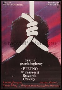 2b583 PIETNO Polish 26x38 1985 Ryszard Czekala, art of hanged man by Maciej Woltman!