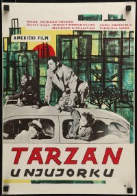 2b387 TARZAN'S NEW YORK ADVENTURE Yugoslavian 14x20 R1960s Johnny Weissmuller, Maureen O'Sullivan