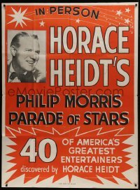 2c010 PHILIP MORRIS PARADE OF STARS 2sh 1940s Horace Heidt presents singers discovered on his show!
