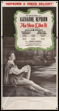 2c606 AS YOU LIKE IT stage play 3sh 1950 Katharine Hepburn as Rosalind, Shakespeare on Broadway!