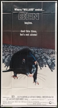 2c618 BEN 3sh 1972 creepy art of lots of rats, Willard 2, this time he's not alone!