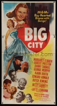 2c622 BIG CITY 3sh 1948 Margaret O'Brien, Betty Garrett, Danny Thomas, New York City!