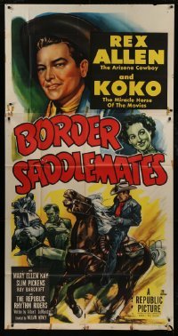 2c637 BORDER SADDLEMATES 3sh 1952 Rex Allen & Koko against a ruthless bunch of border bandits!