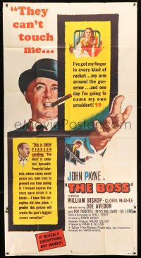 2c638 BOSS 3sh 1956 judges, governors, pick-up girls, John Payne buys and sells them all!