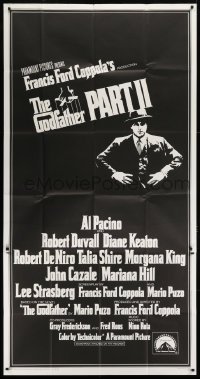 2c723 GODFATHER PART II int'l 3sh 1974 Al Pacino in Francis Ford Coppola classic crime sequel!