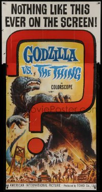 2c724 GODZILLA VS. THE THING 3sh 1964 cool Brown monster art, nothing like this ever on the screen!