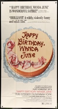 2c729 HAPPY BIRTHDAY WANDA JUNE 3sh 1971 from Kurt Vonnegut play, great cake artwork!