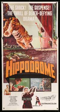 2c741 HIPPODROME 3sh 1961 Geliebte Bestie, Tom Jung circus art, the thrill of death-defying drama!