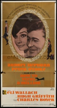 2c749 HOW TO STEAL A MILLION 3sh 1966 great different close up of Audrey Hepburn & Peter O'Toole!