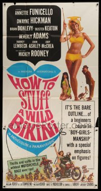 2c750 HOW TO STUFF A WILD BIKINI 3sh 1965 sexy Annette Funicello, Keaton, motorcycle & bikini art!