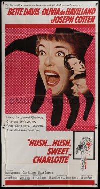 2c751 HUSH...HUSH, SWEET CHARLOTTE 3sh 1965 Bette Davis, Olivia De Havilland, Robert Aldrich